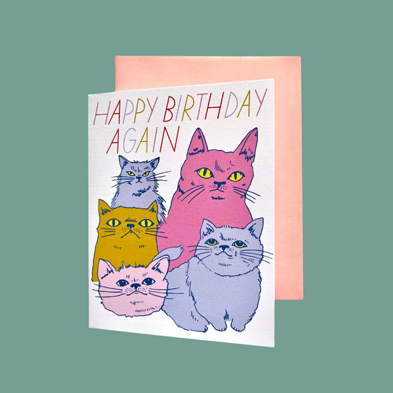 Birthday Again Cats Card
