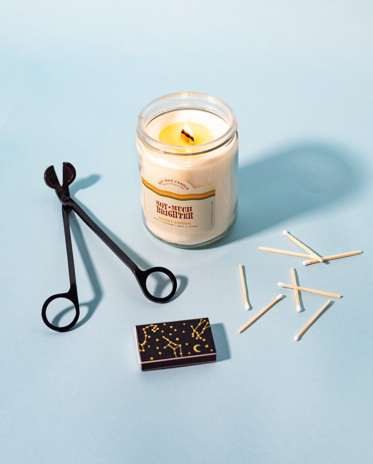 Candle Accessories including wix dipper, wix trimmer, and candle tray