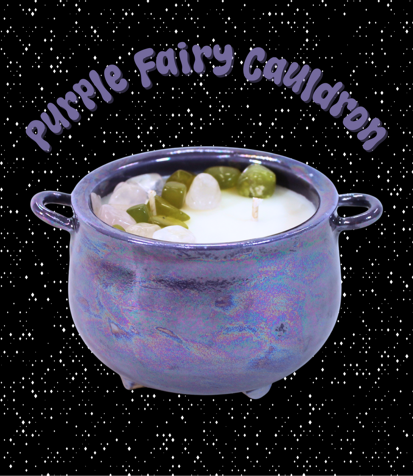 Fairy Cauldron Candle // Purple