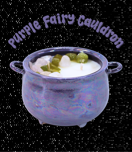 Fairy Cauldron Candle // Purple