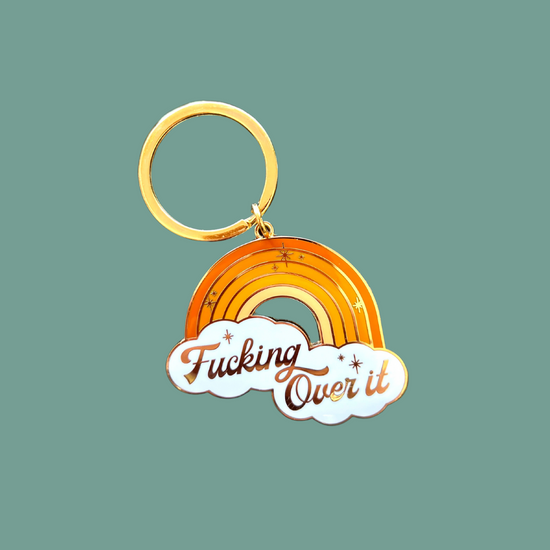 Load image into Gallery viewer, Fucking Over It Keychain
