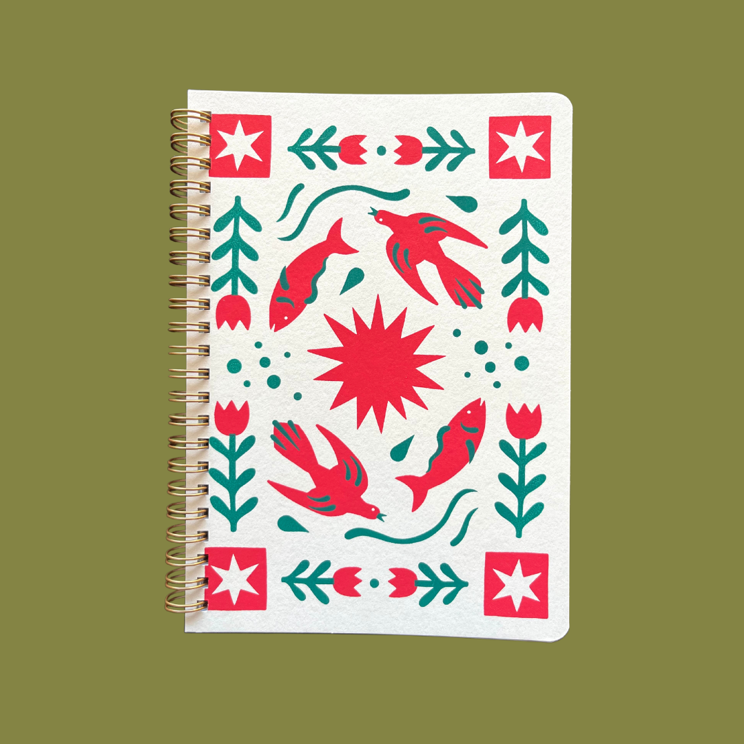 Load image into Gallery viewer, Folk Flower Notebook
