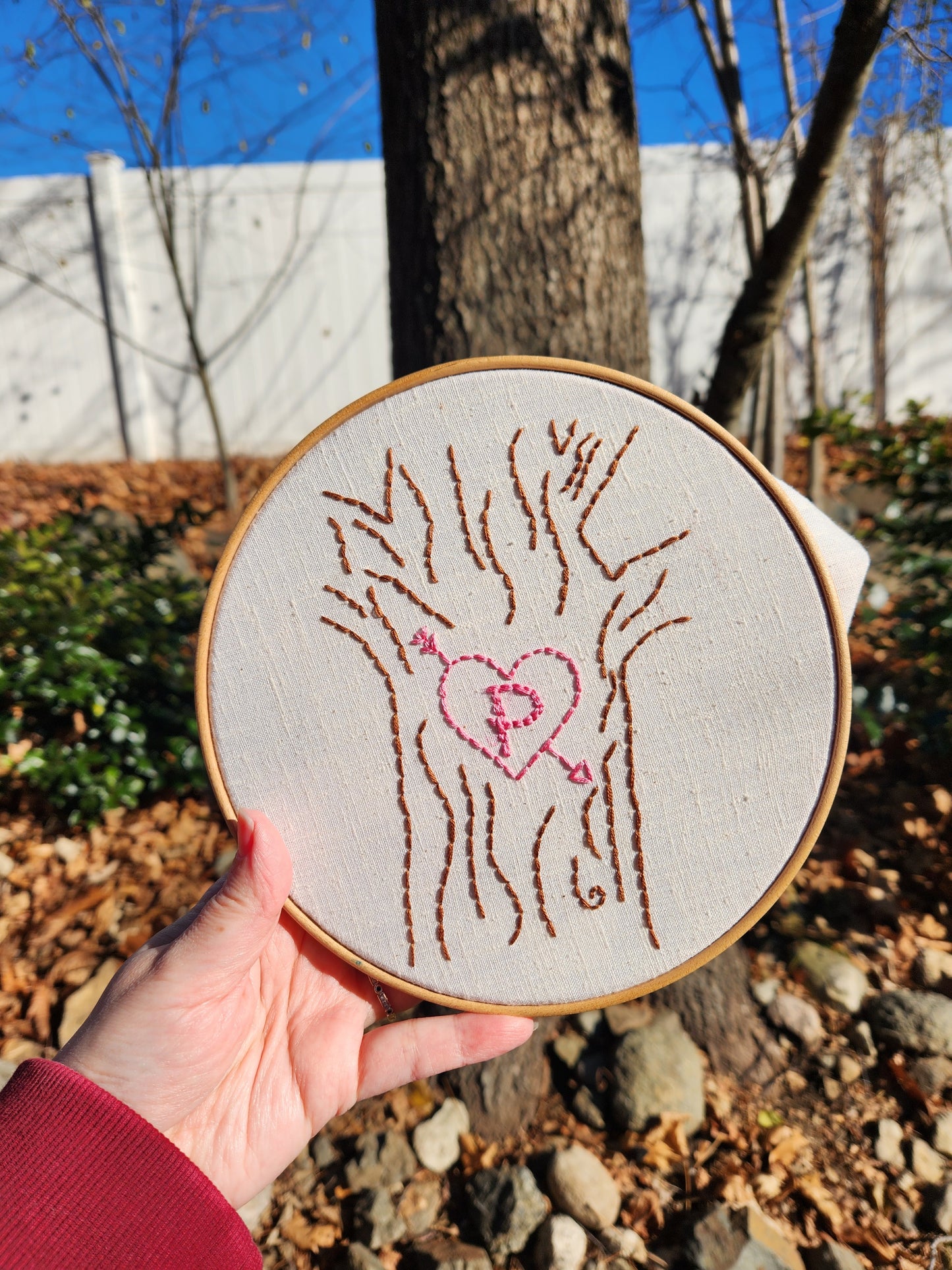 Carved Tree Heart Embroidery // Sunday February 1st 12-2pm