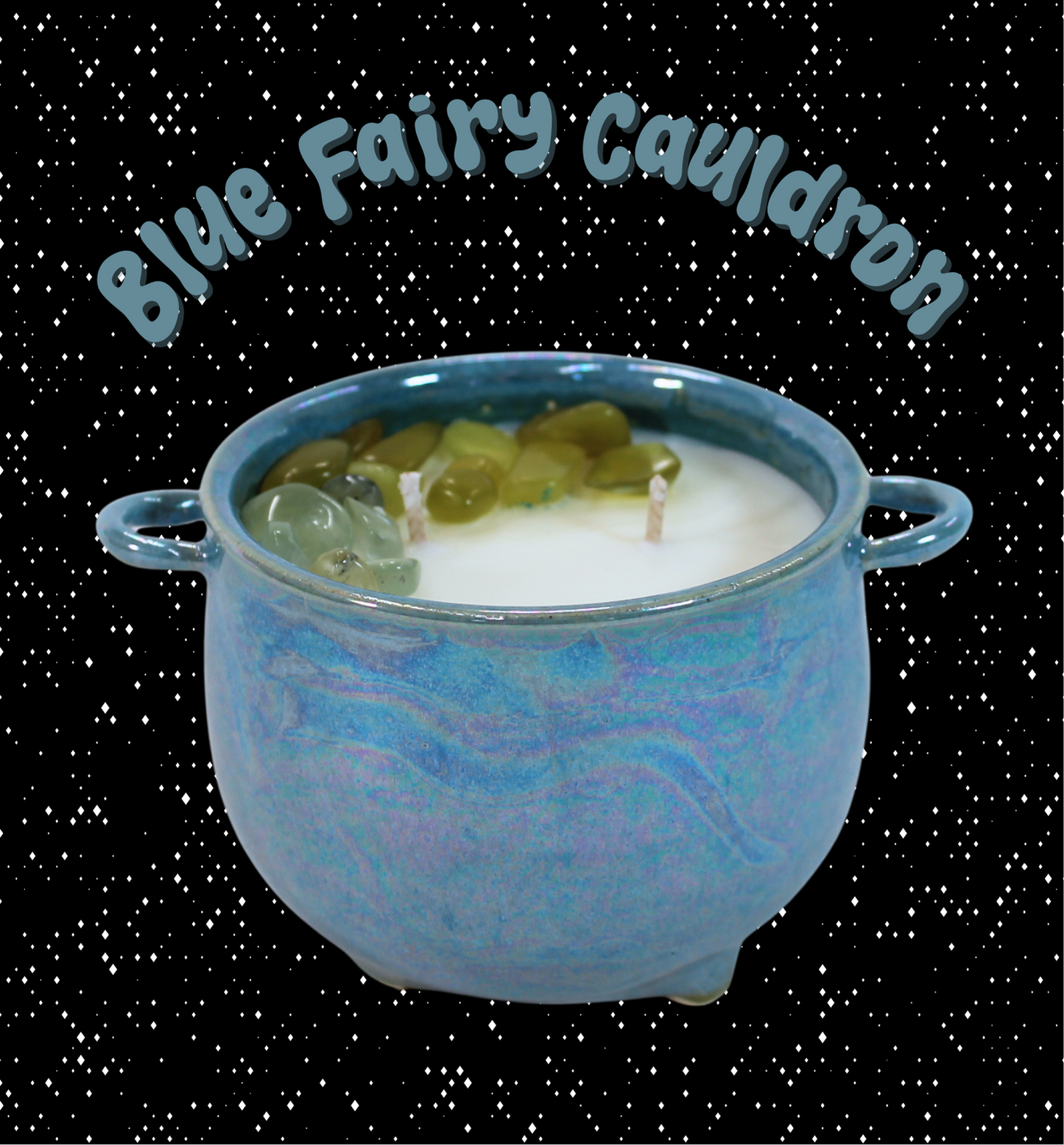 Fairy Cauldron Candle // Blue