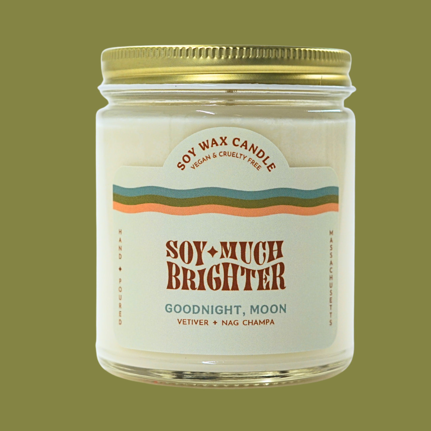 Goodnight, Moon Soy Candle: Vetiver + Nag Champa