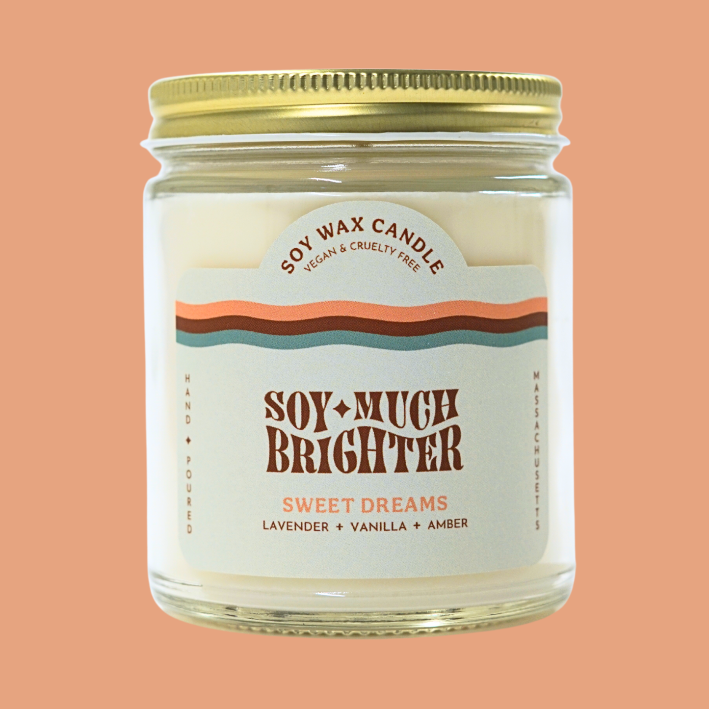 Sweet Dreams Soy Candle: Vanilla + Lavender + Amber
