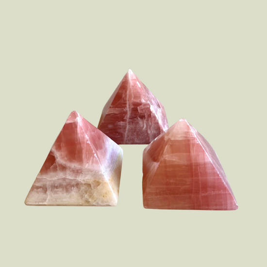 Eternal Rose Calcite Pyramid