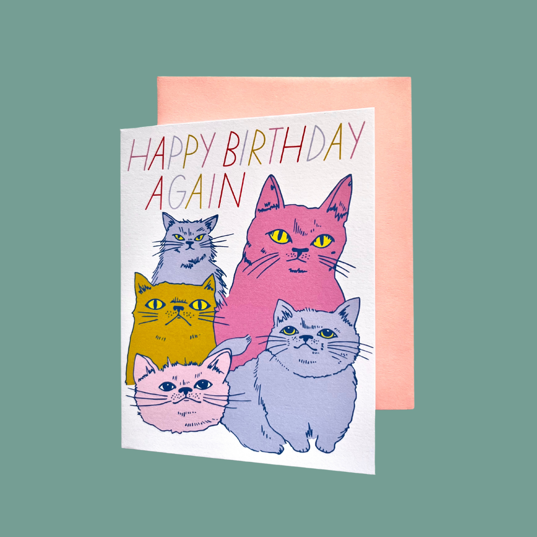 Birthday Again Cats Card