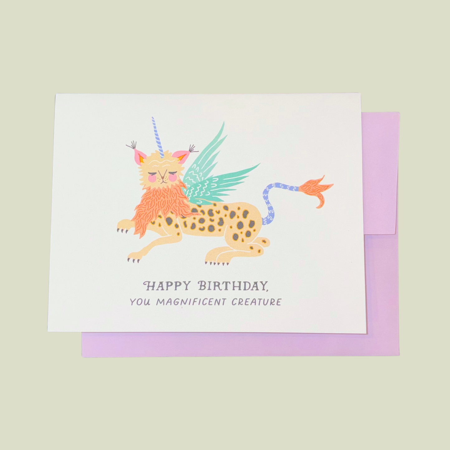 Party of One Happy Birthday You Magnificent Creature CARD