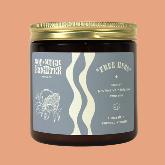 Zodiac soy candle - Cancer Candle - Sea Salt, Vanilla, and Coconut