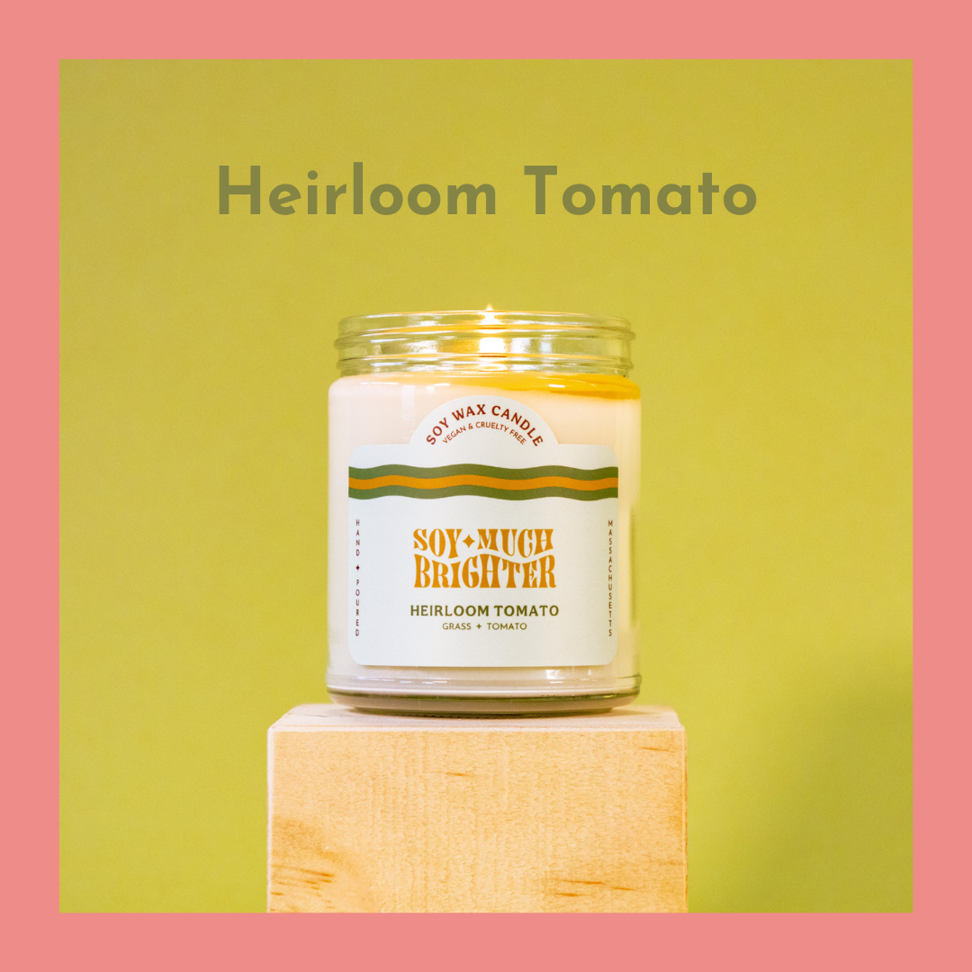 summer soy candles featuring tomato scents