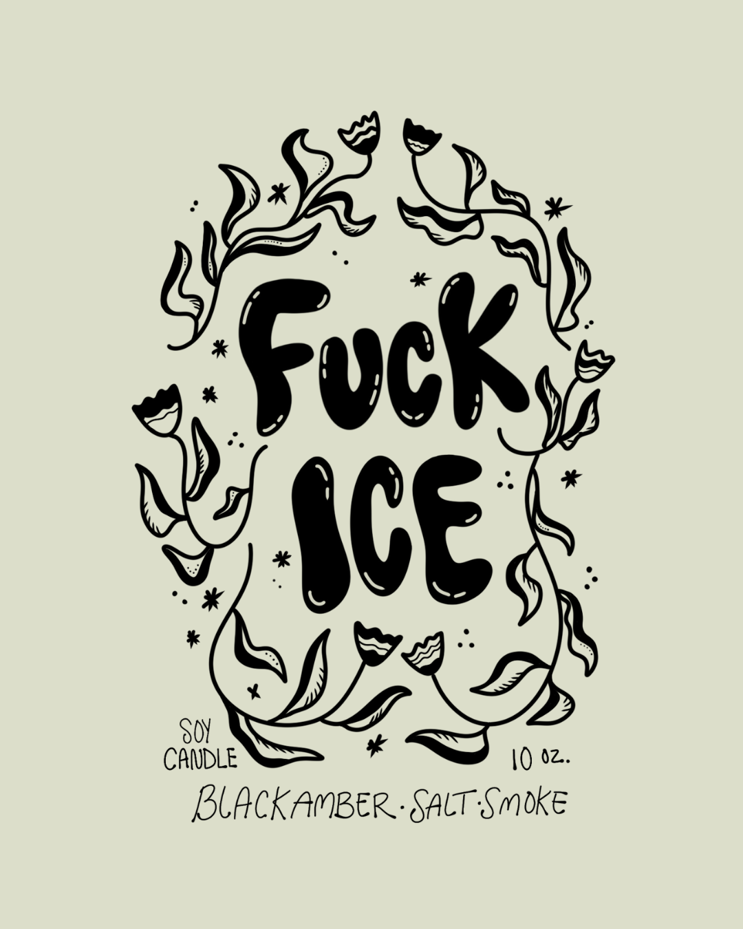Fuck ICE fundraiser candle 2.0