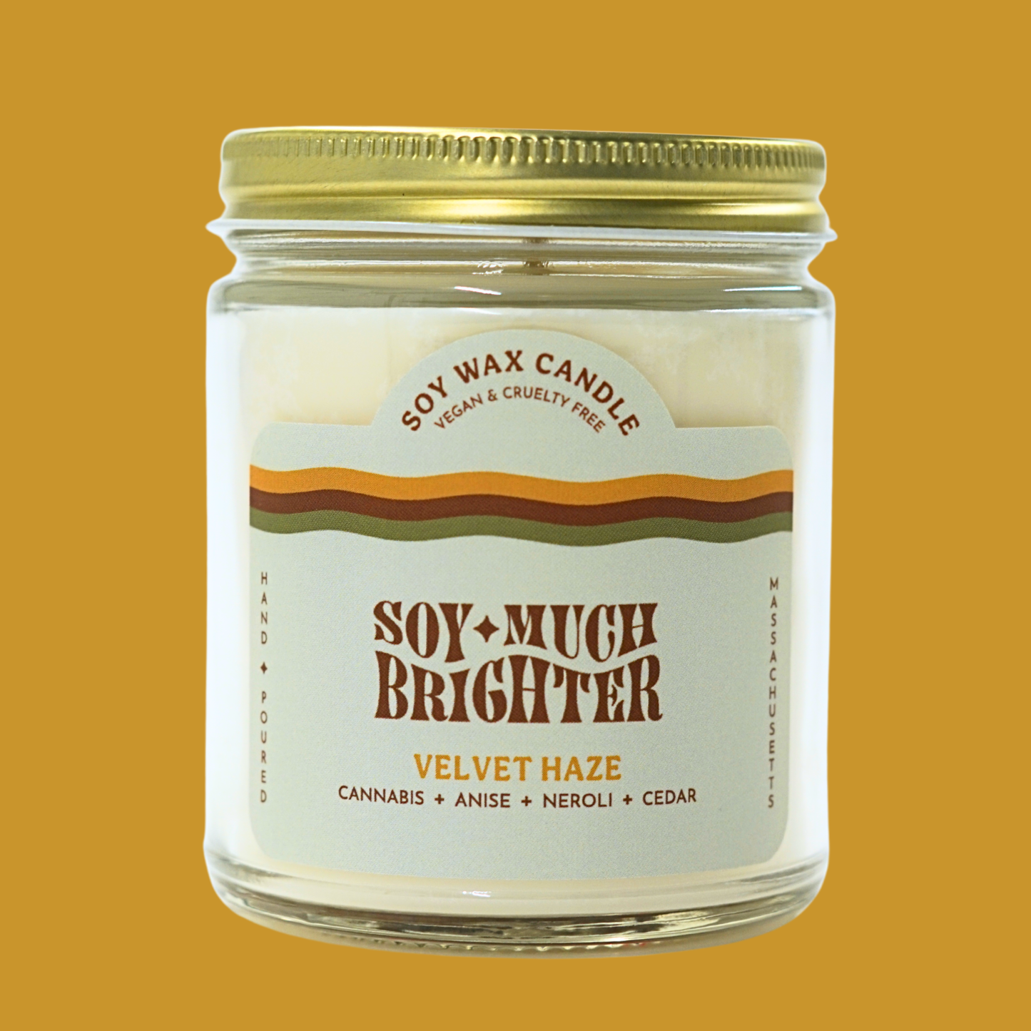 Velvet Haze Soy Candle: Cannabis + Anise + Neroli + Cedar