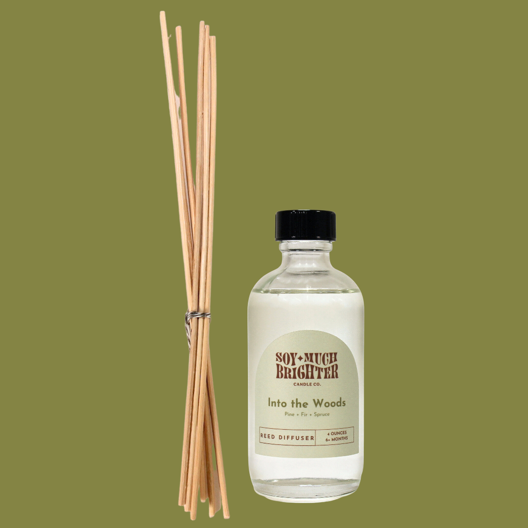 Spruce Tree Diffuser Reed Diffuser: Into the Woods - Spruce, Fir, Pine – Soy Much Brighter ...