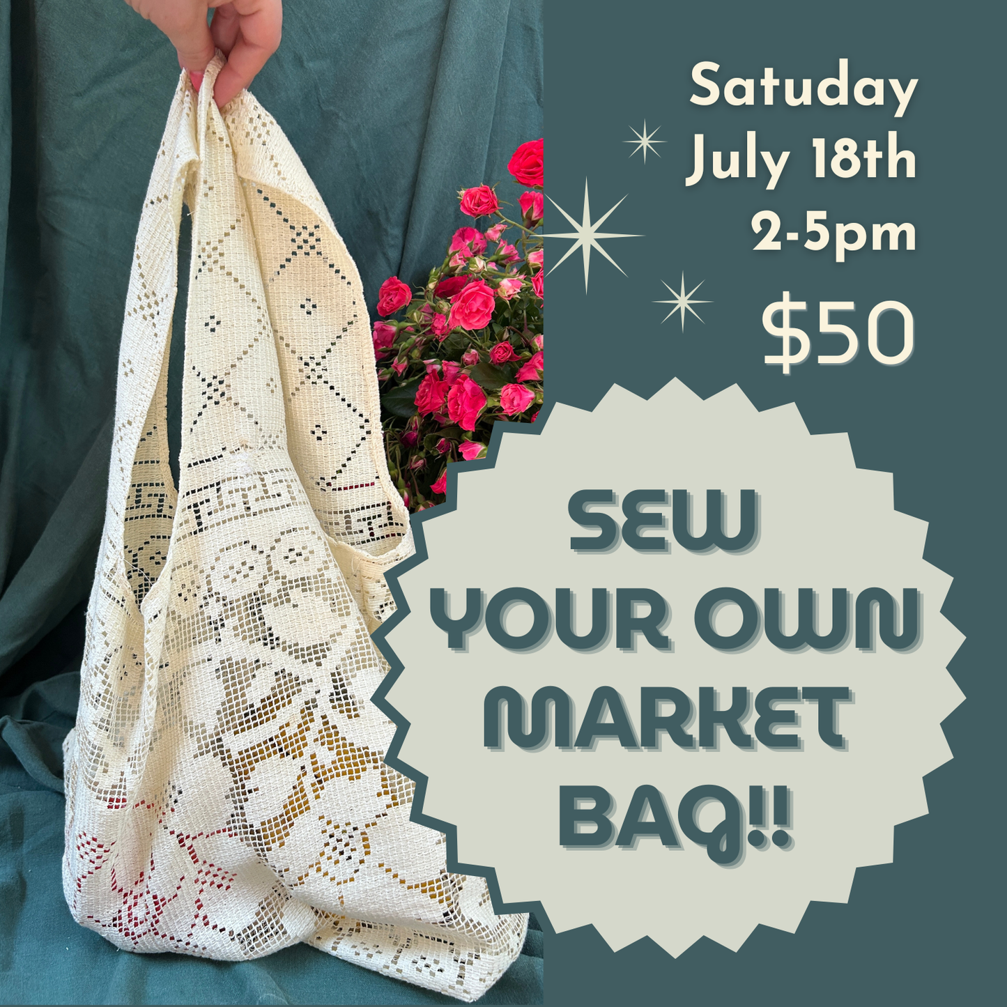 Sew Your Own Market Bag // Saturday July 18th 2-5pm