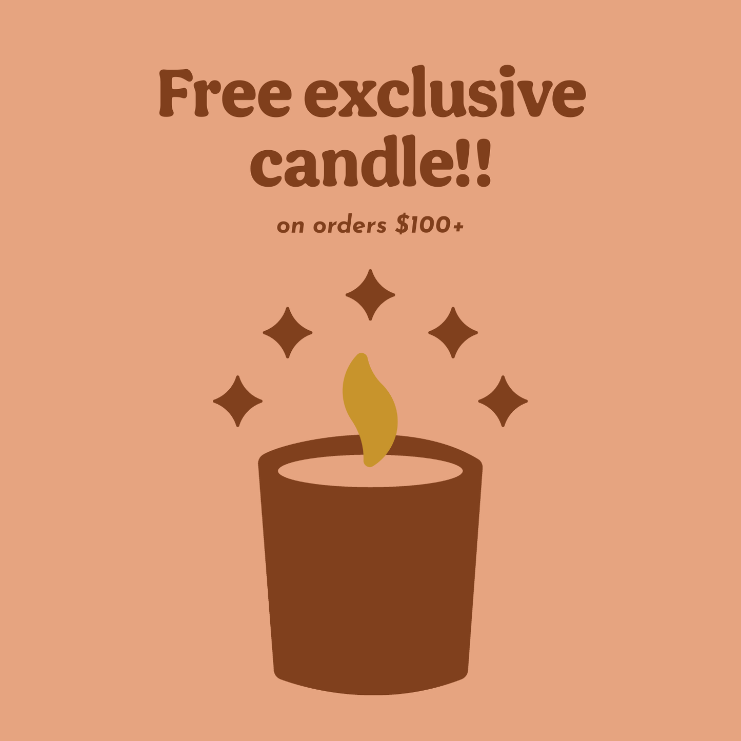 🎁 Exclusive Limited Small Business Weekend candle! // Free on orders over $100 (100% off)