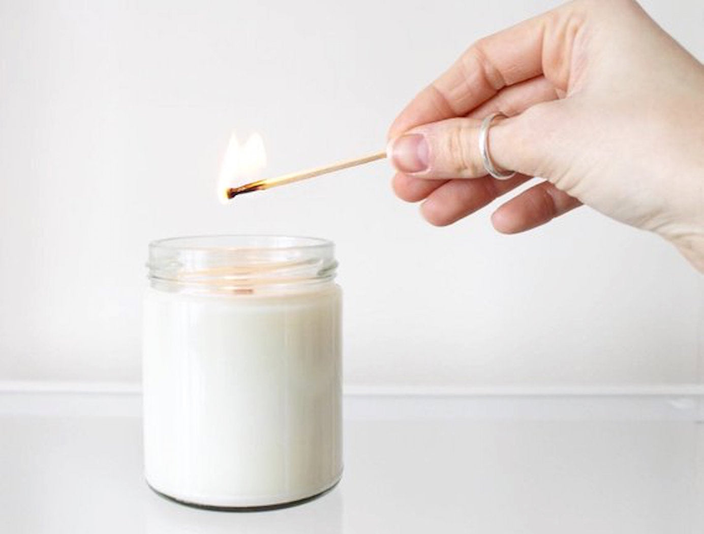  Nutmeg scented candle by Soy Much Brighter.