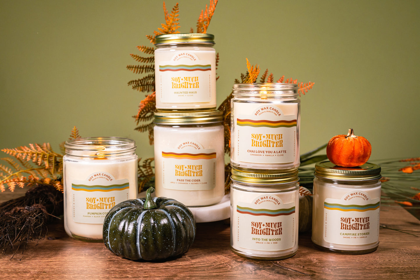 Fall candle scents featuring Haunted Haus smoke scented candle.