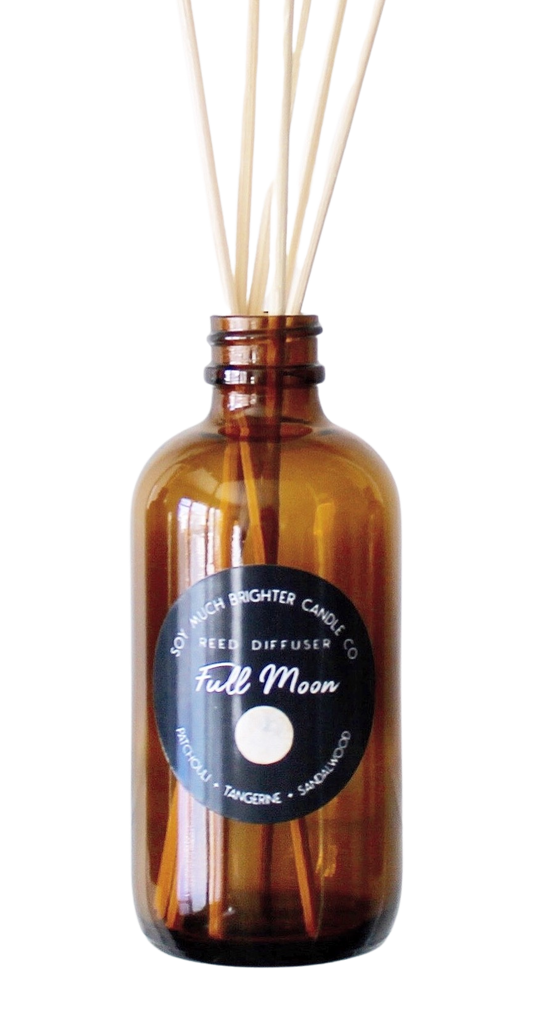 Load image into Gallery viewer, Reed Diffuser: Moon Phase Collection - Full Moon // Sandalwood + Tangerine + Patchouli
