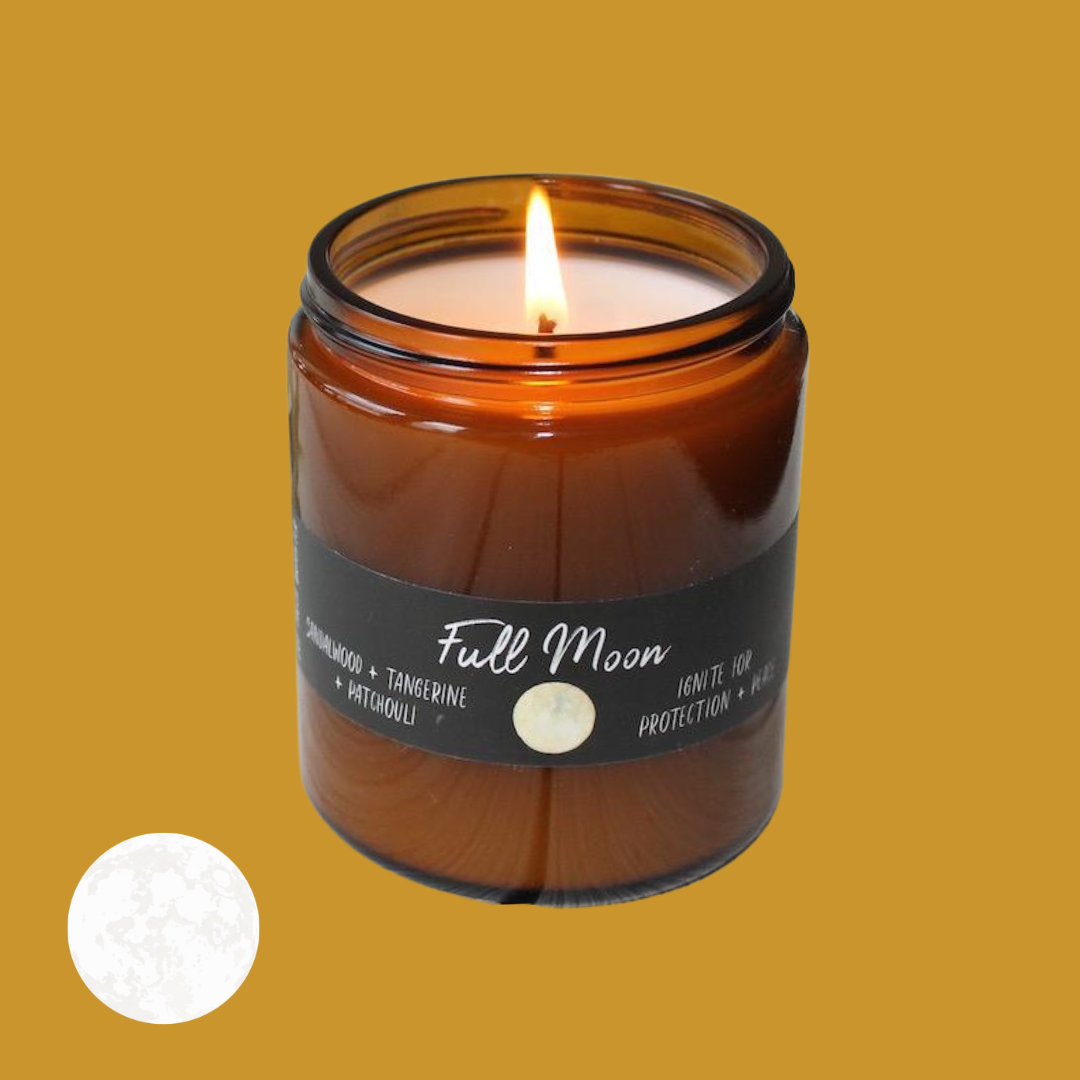 Full Moon Candle: Sandalwood Scent