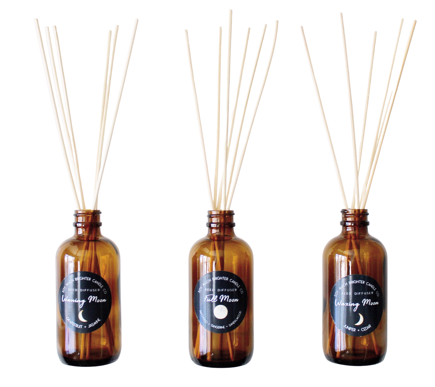 Reed Diffuser: Moon Phase Collection - Full Moon // Sandalwood + Tangerine + Patchouli