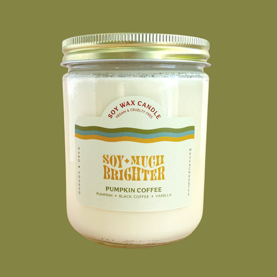 Pumpkin and coffee candle by Soy Much Brighter in Beverly, MA