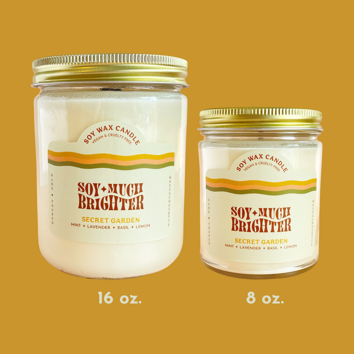 100% Soy candles by Soy Much Brighter Candle Co in Beverly, Ma