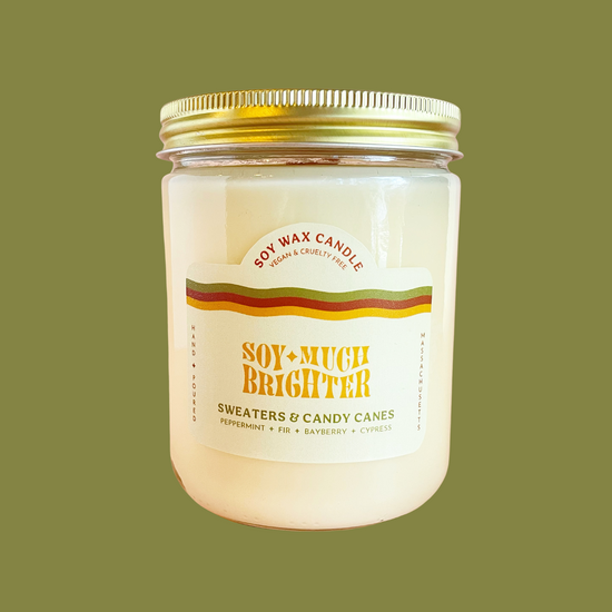 Shop Holiday Candles Online with the fir scented candle by Soy Much Brighter Boston, MA