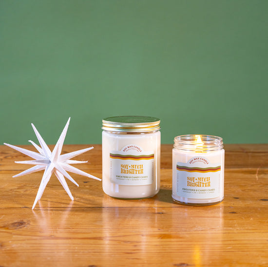 100% soy wax peppermint scented candle  by Soy Much Brighter Near Salem Ma
