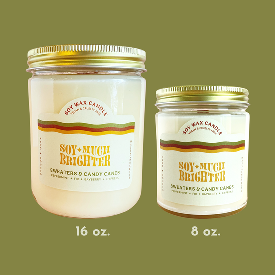 Candy Cane candle by Soy Much Brighter in Beverly, MA