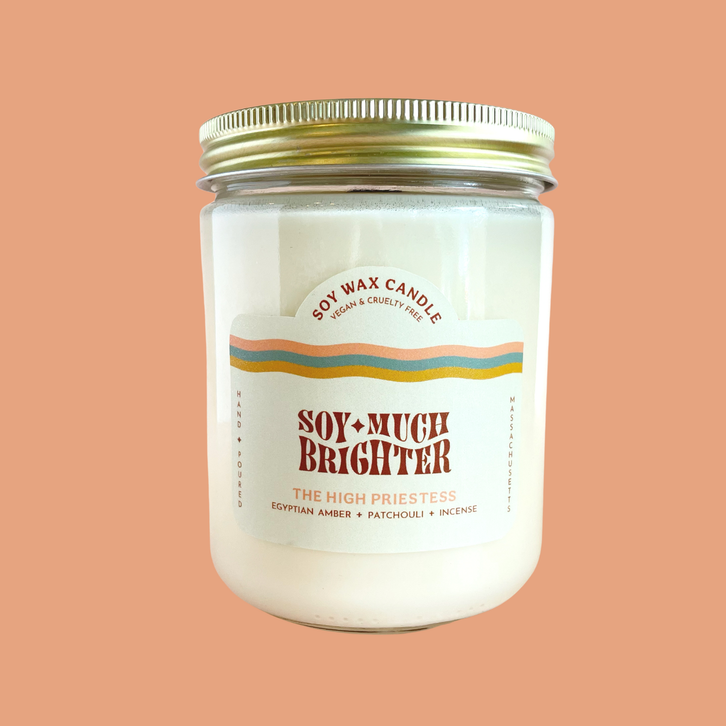 Soy wax and vegan candle